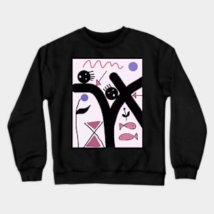 Kids Separated by Arrow Stick Figure Crewneck Sweatshirt